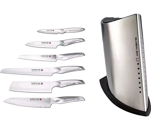 Global sai piece knife block - sai, 7-piece